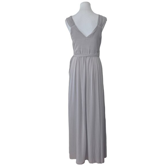 Ceremony Silver Wrap Dress Joanna August Bridesmaid Formal Prom Party Medium M - Picture 4 of 6